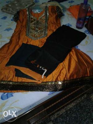 Brown And Black Traditional Dress