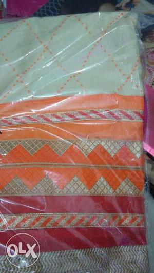 Chanderi cotton material with pure bandhni duptta