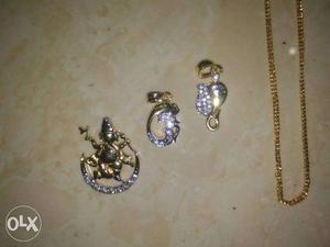 New 3 om or ganesh pendels with chains
