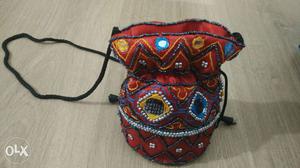 New Handmade Silk Mirror Potli Bag
