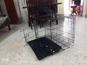 Pug cage folding type,2 doors,1 tray