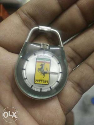 Round Gray Ferrari Pocket Watch