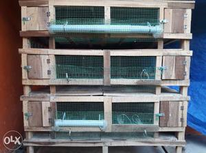 Three-layer Wooden Framed Pet Cage