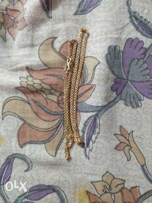 Two Gold-colored Chain Link Bracelet