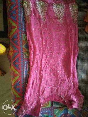 Used 2 times only Punjabi heavy work suit pink