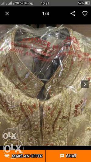 Very low prize sherwani in good looking. Full new