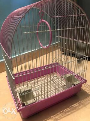 White And Pink Pet cage