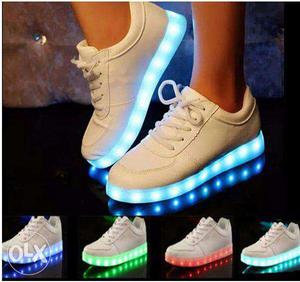 White LED Sole Low-top Sneakers
