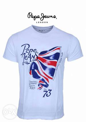 White Pepe Jeans Crew-neck T-shirt