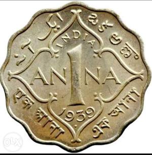 1 Anna Round Coin