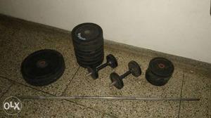 74 kg weights with 2 doumblerods and 1 benchpress long rod