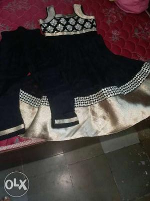 Anarkali punjabi dress with dupatta for o to 3 yrs girl
