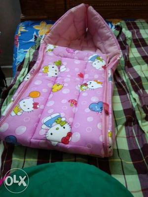 Baby's Pink And Multicolored Hello Kitty Babynest