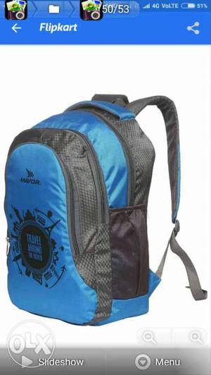 Black And Blue Backpack