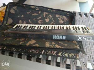 Black Korg X5D Electronic Keyboard With Cas