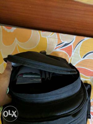 Black camera Backpack