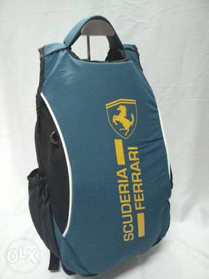 Blue And Black Scuderia Ferrari Backpack