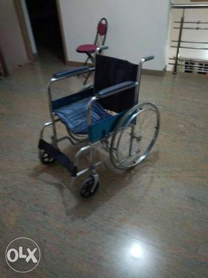 Blue And Gray Wheelchair