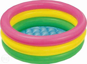Blue And Multicolored Inflatable Pool