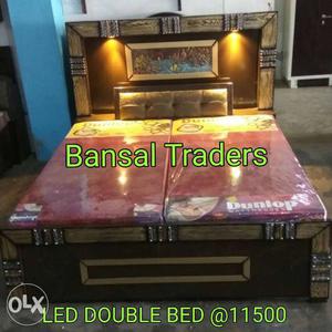 Brand new led light double bed at special diwali
