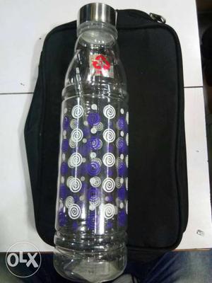 Clear Plastic Bottle With Stainless Steel Cap