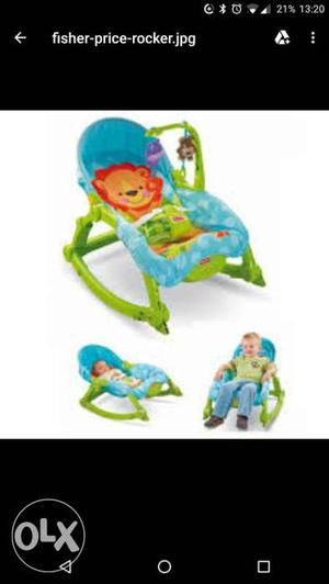 Fisher price Baby's Green And Blue Bouncer