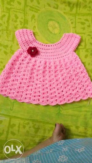Hand made crochet frock for 1 year