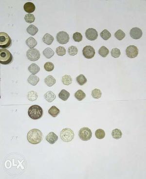 Indian set of all old coins from 70s to 90s