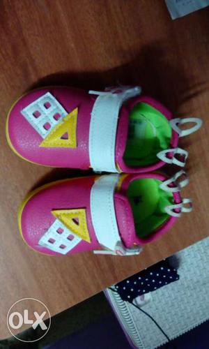 Just once used baby shoes. for 1 to 2 year old baby. Price