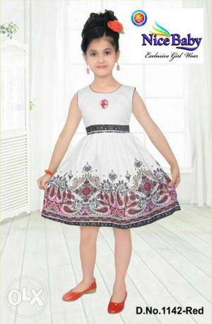 Kids simple and decent baby frock for 2 to 10