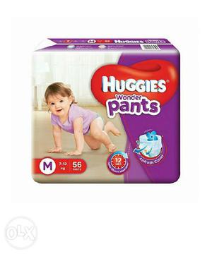 Medium 56 Pads Huggies Wonder Pants Disposable Diaper
