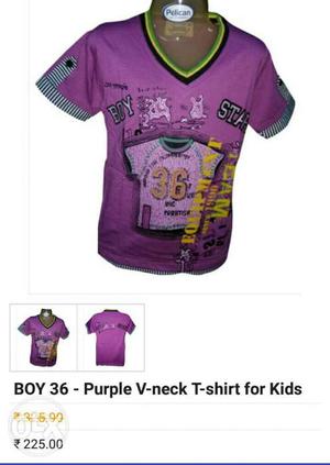 Men's Purple V-neck Shirt