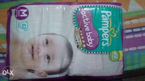 Pampers Active baby, qty- 62 pce