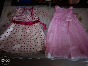 Party frocks for age group of 2-4 years