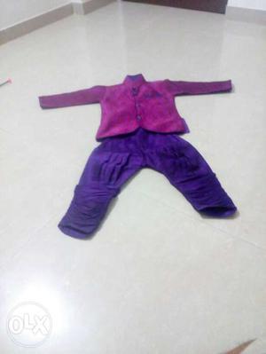 Pink Zip-up Top And Purple Pants