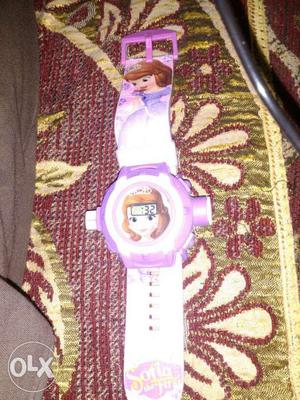Purple-and-white Sofia The First Themed Digital Watch
