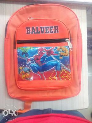 Red Balveer Backpack