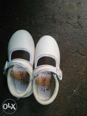 Toddler's White ZMR Mary Jane Shoes