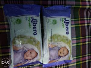 Two Libero Baby Wipes Packs