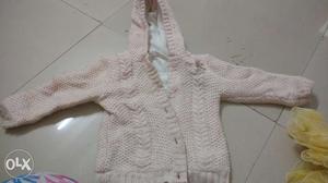 Very warm light pink sweater for 3-6 yr old girl