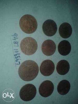 12 indian old coin