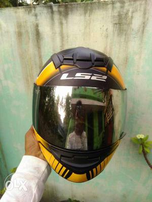 Black And Gray LS2 Full-face Helmet
