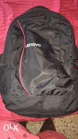 Black And Red Lenovo Backpack