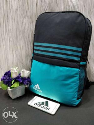 Black And Teal Adidas Backpack