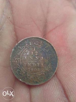 Brown Anna India  Coin
