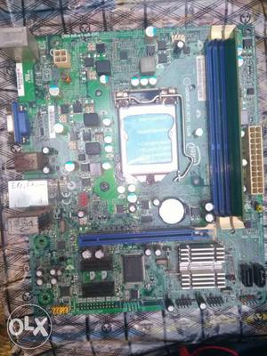 Green And Blue Computer Motherboard