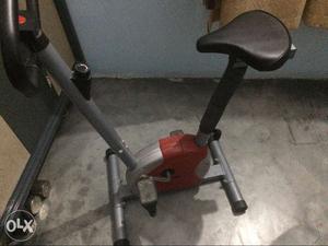 Grey And Red Stationary Bike