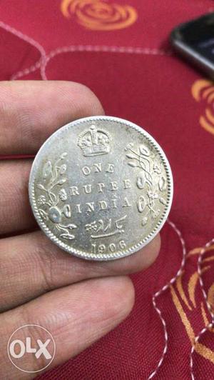 Old silver coin in a very good position