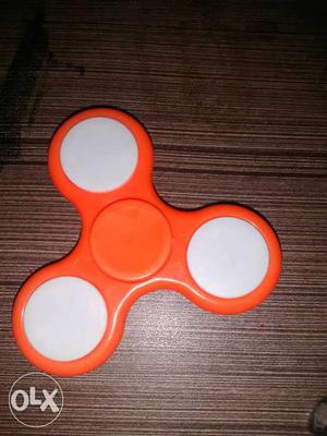 Orange Tri-spin Fidget Spinner