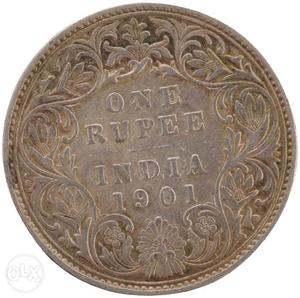 Original British India Coin  one rupee